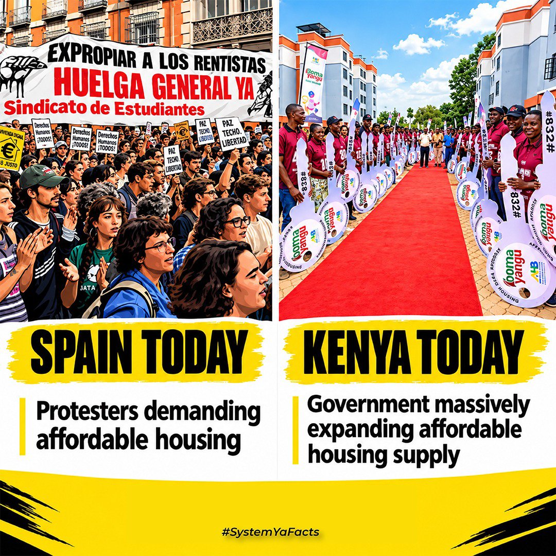 kiambumedia's tweet photo. Spain Today: Demonstrates a deepening housing crisis marked by high rents, housing shortages, and growing insecurity. Citizens and student syndicates are holding major protests, setting up tent camps, and demanding urgent solutions 
#PreventingHousingCrisis
Lessons From Spain https://t.co/tiHtB8XScJ