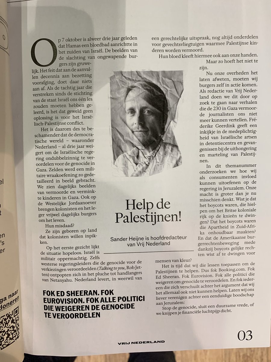 sensemolen's tweet photo. Bij kioskje. Dit is Vrij Nederland. 
Het hek is volledig van de dam. Zelfs Sheeran moet het ontgelden. 
Wat is er toch met onze intelligentia gebeurd? En de journalistieke neutraliteit en kwaliteit?
Of zien we hier domweg het succes van de antizionistische tijdlijn, zie afb.? https://t.co/lo6Tnyaesz