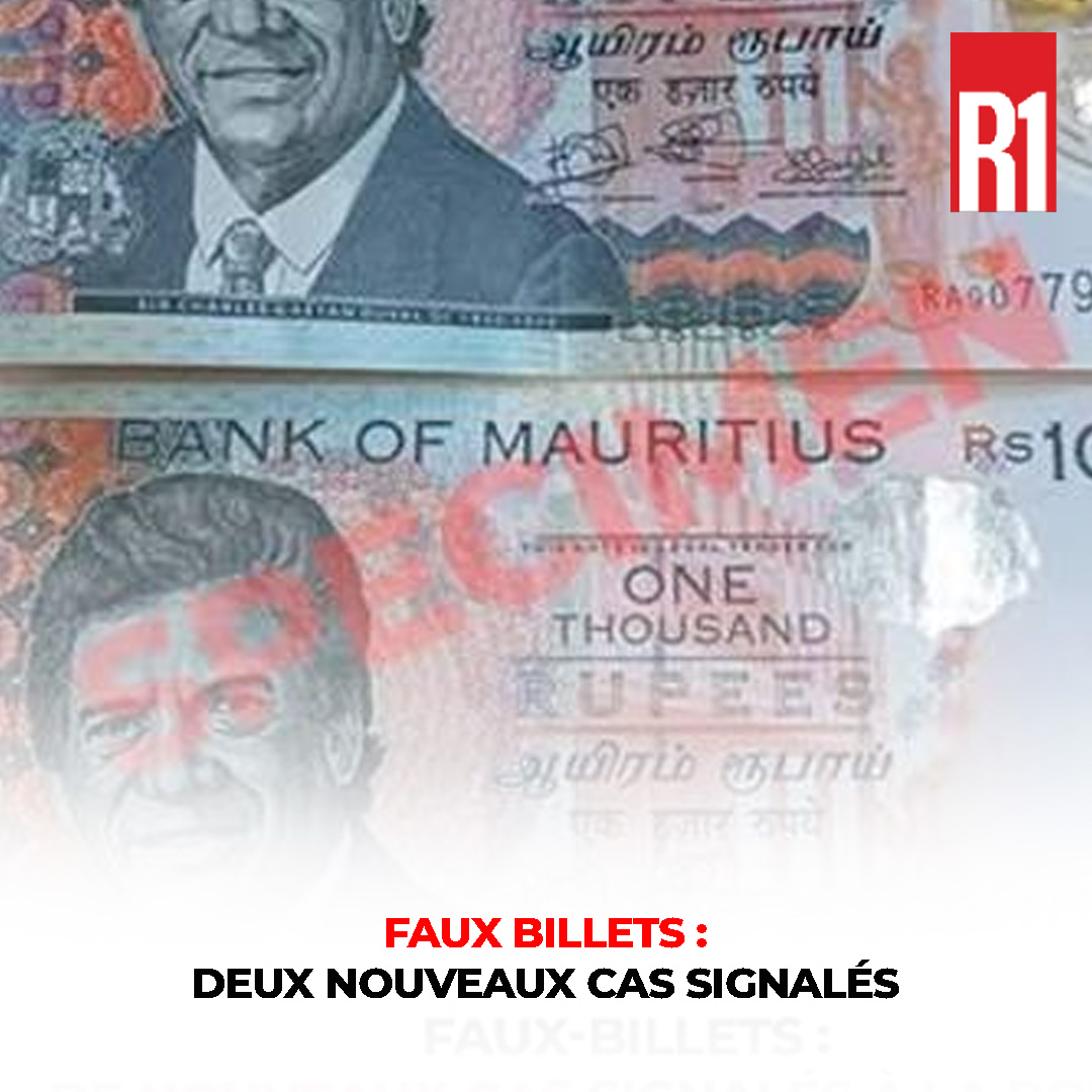 DigitalRadioONE's tweet photo. Une employée d’une banque commerciale a porté plainte hier au poste de police de Beau-Bassin après avoir détecté un faux billet de Rs 1 000 dans un dépôt effectué par la caissière d’une pharmacie
https://t.co/p53dDm6VkV https://t.co/YRf2a7kJcD