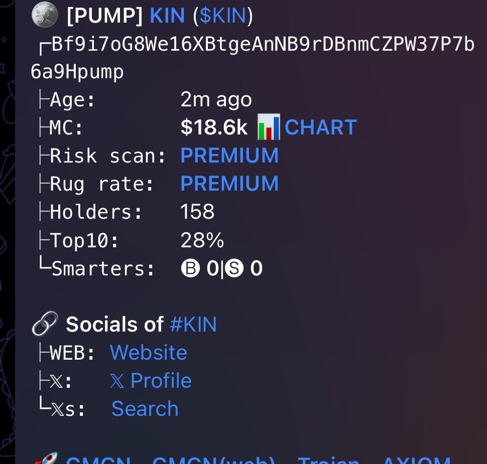 MeMe_Analyst1's tweet photo. $KIN

CA><
Bf9i7oG8We16XBtgeAnNB9rDBnmCZPW37P7b6a9Hpump https://t.co/mAYuqfrAUr