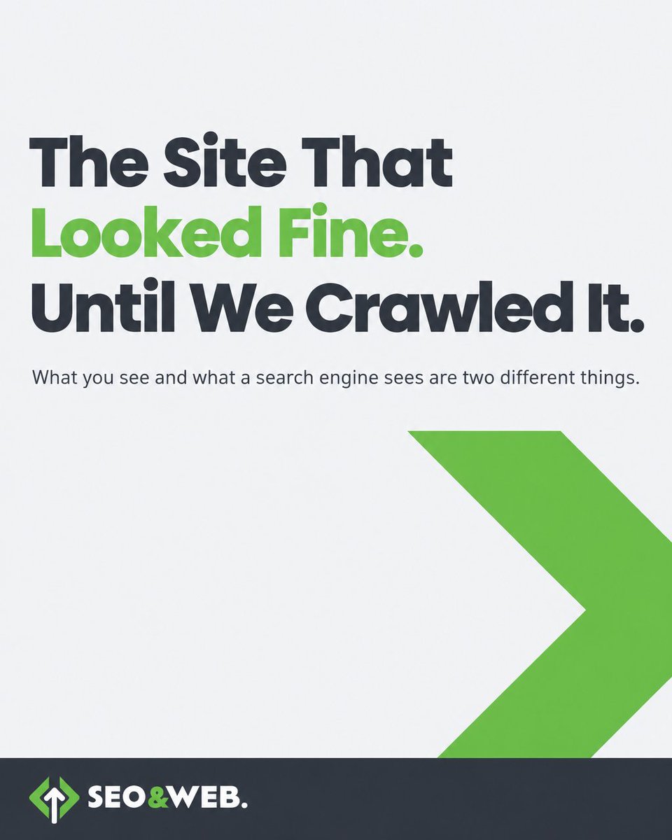 ukseowebdesigns's tweet photo. Your site loads. It looks fine. The crawl has other ideas.

A deep crawl reads your site the way a search engine does. What a visitor never notices, a crawler finds.

https://t.co/dVuoteaqNe

#TechnicalSEO #SEO #WebsiteAudit https://t.co/zN4lbyxIO1
