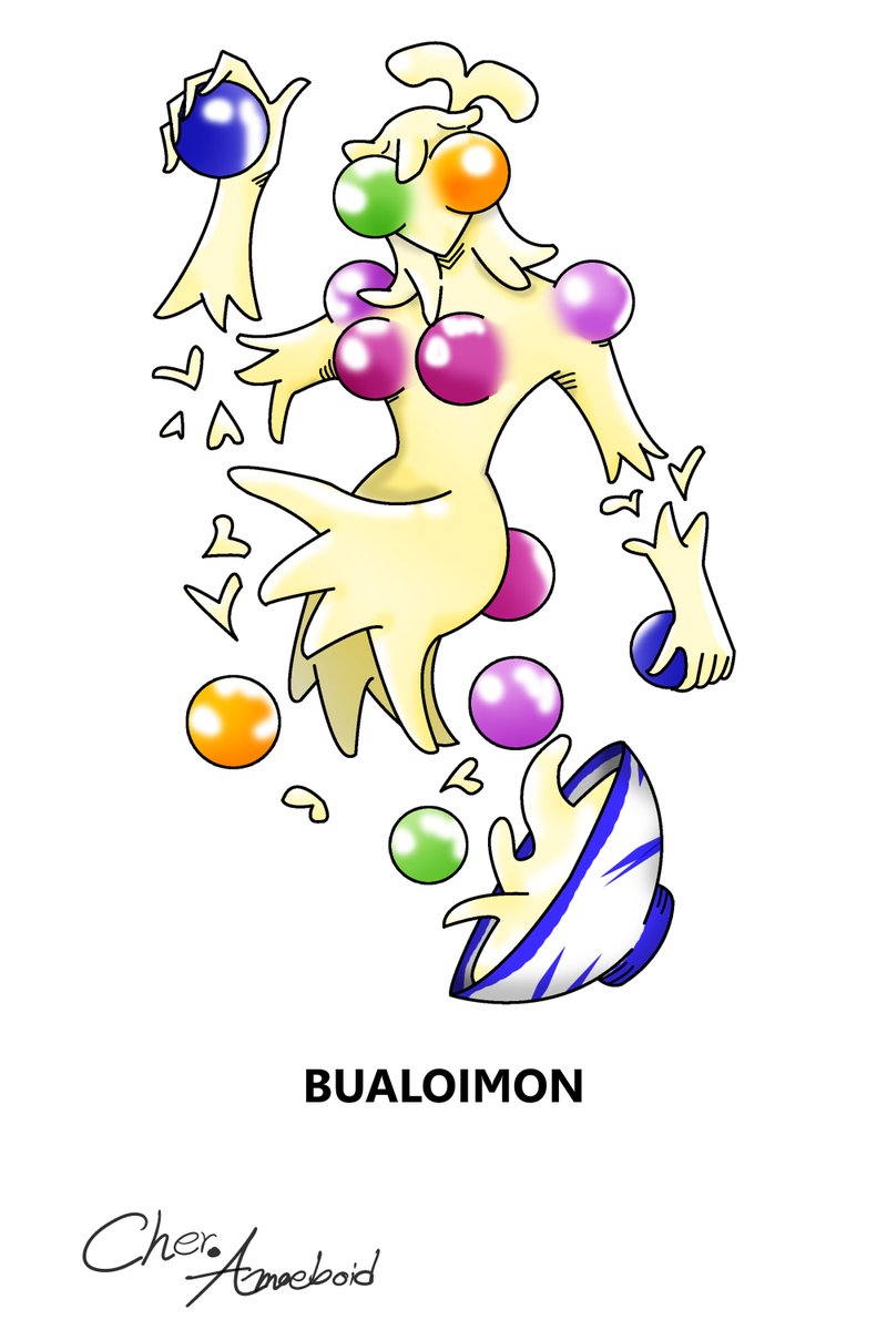 PRm4hWxdnCfBwft's tweet photo. Type: Food
Baby I: Katimon
Baby II: Aluremon
Child: Nomchanmon
Adult: Nombueangmon
Perfect: Bualoimon
Ultimate: NineMongkolmon
#Digimon #DigimonTamer #originalchacter #originalstory #characterdesign #Digifake #DigimonFan #AmoeboidServer https://t.co/mTaaGmwrIF