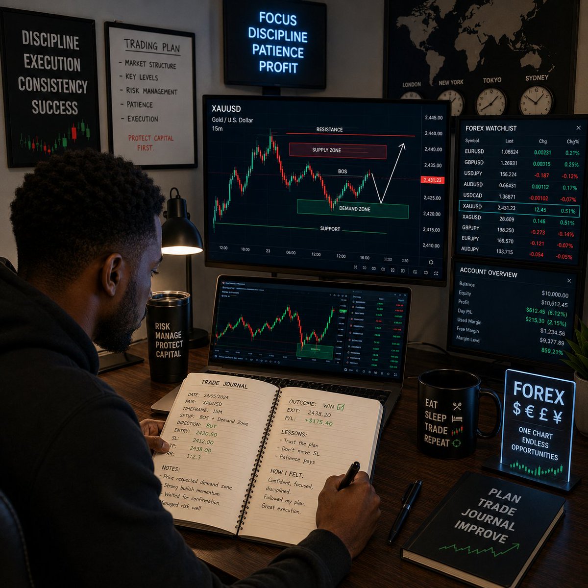 PraiseCharlesfx's tweet photo. It's Saturday again. Time to review the past trades , backtest and journal https://t.co/26lchw9flT