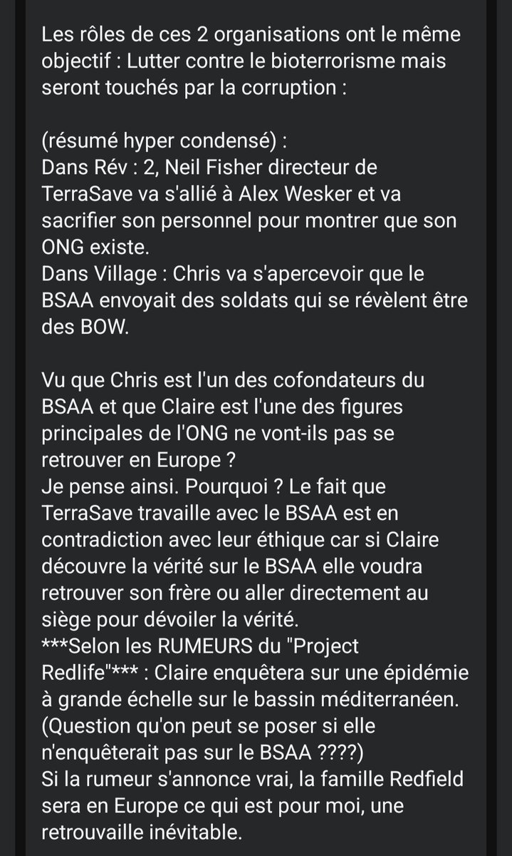 Lolochannn's tweet photo. Ma théorie sur la suite des jeux Resident Evil : ET SI LE REMAKE DE CODE VERONICA N'ÉTAIT PAS QU'UN SIMPLE REMAKE ?

Rappel : c'est mon avis personnel et avec les infos qu'on a actuellement et non une affirmation/confirmation.
Cadeau @Solvennig :) https://t.co/T5uftfRR0g