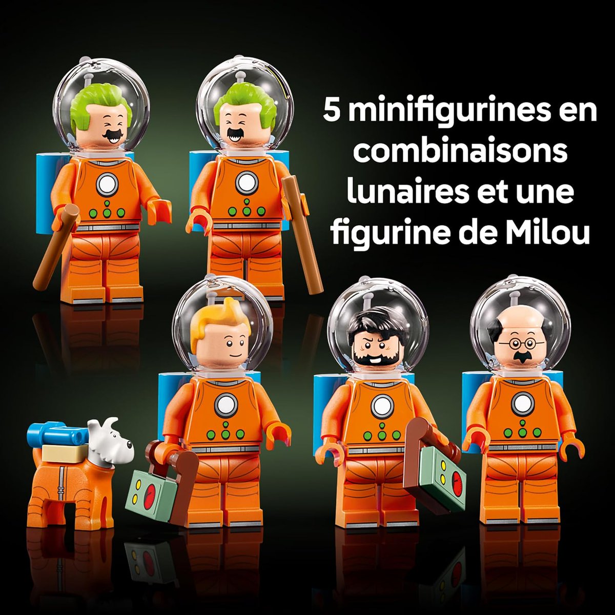 DandumontP's tweet photo. La fusée de Tintin en LEGO en promo à 130 € au lieu de 160 € https://t.co/zI093Qyj8e (avec son Milou sans casque) https://t.co/muzgPYEEPa