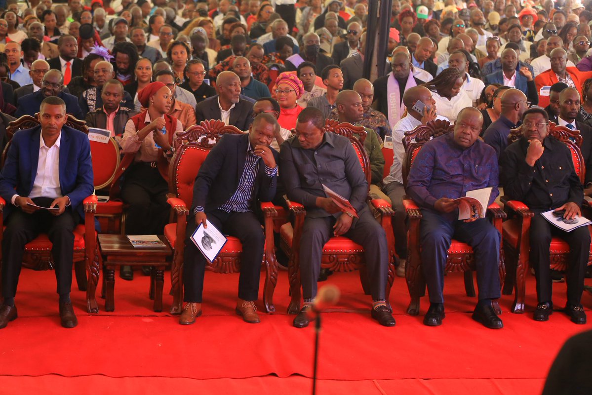 RealMatiangi's tweet photo. Today, I joined my sister Hon. Martha Karua, her family, friends and fellow Kenyans at Mugumo Primary School in Gichugu, Kirinyaga County, for the funeral service of her beloved father, Mwalimu Jackson Karua.

Together with leaders from across the country, we stand with the Karua family in prayer and solidarity as they lay their patriarch to rest.

May the Lord comfort the family, and may Mwalimu Jackson Karua rest in eternal peace.