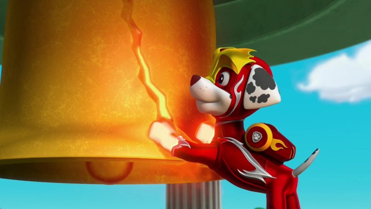hoangkhang5686's tweet photo. Mighty Marshall fix the bell #pawpatrol https://t.co/9mecObIxhw