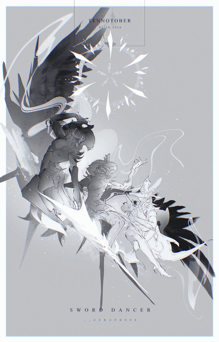 __seraph000's tweet photo. 2     ||    SWORD DANCER  

didn’t have time yesterday — so something a bit less effort (rendering) to rush it :,) 

#tennotober2026 #warframefanart #warframe https://t.co/Aqw9rmDYBQ