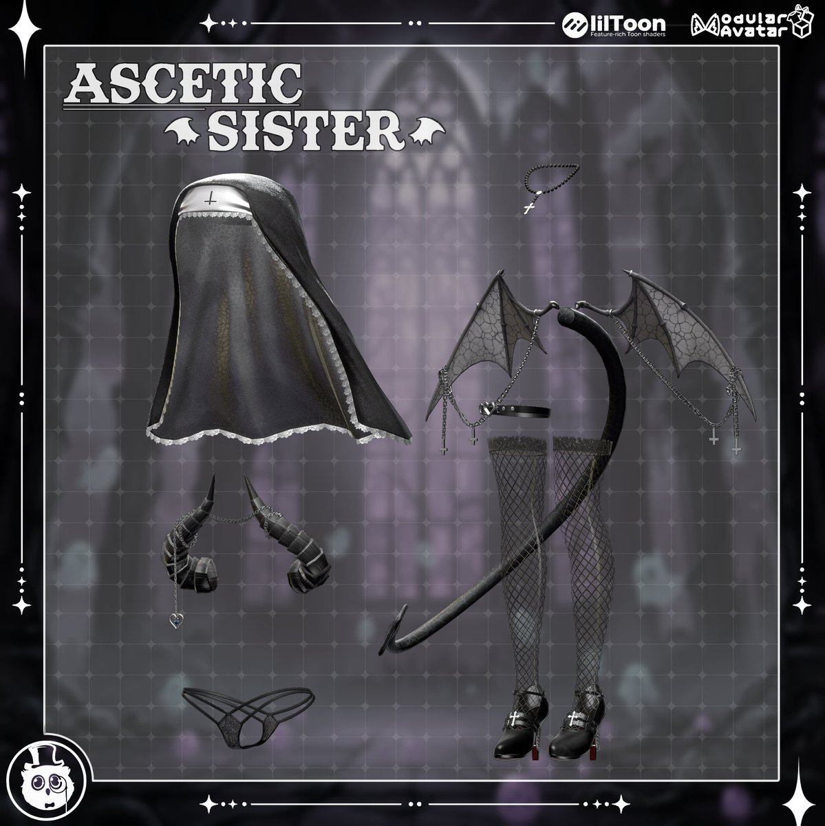 Pocogufo's tweet photo. 『-Gufo-'s New cloth』     
 ---Ascetic Sister---   

Link-https://t.co/cQSVJPnNZR 

📅--10月03日から10月10日まで、販売記念セール!--  

フルセット--2950円->1950円    
単品--1550円->990円    

以前から作りたかったシスターの衣装を作ってみました https://t.co/gyKQ1GRdIh