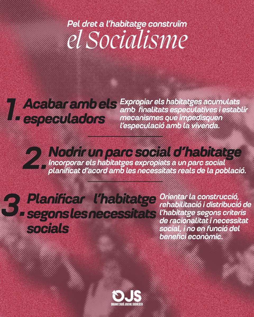 OJS_PV's tweet photo. 🔴 La crisi de l’habitatge ens ofega i cap actor parlamentari és capaç d’oferir solucions reals.

És imprescindible que la joventut treballadora aportem un programa propi.

Contra el rendisme construïm el socialisme. https://t.co/Yf7wWZ2zeF