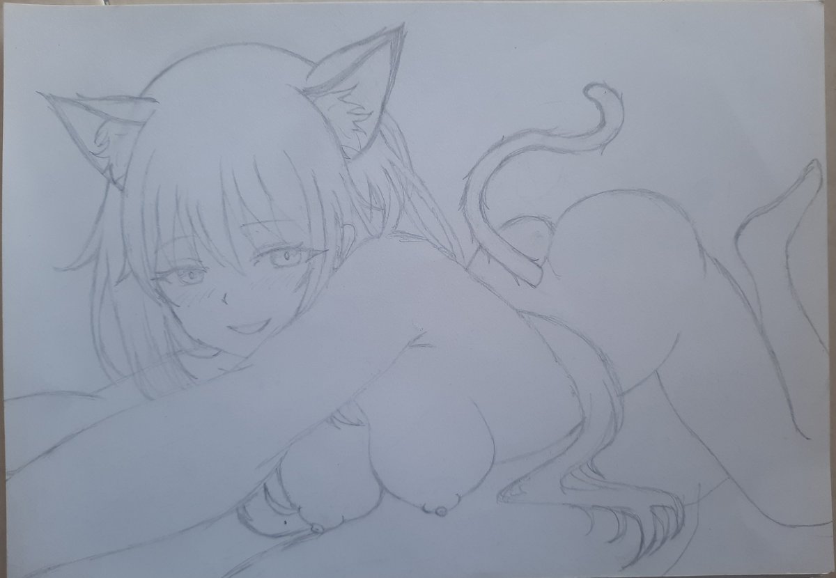 Han_de_Linz's tweet photo. ねこ :) - my original character (i didnt give her name) https://t.co/Et3UCATIaq