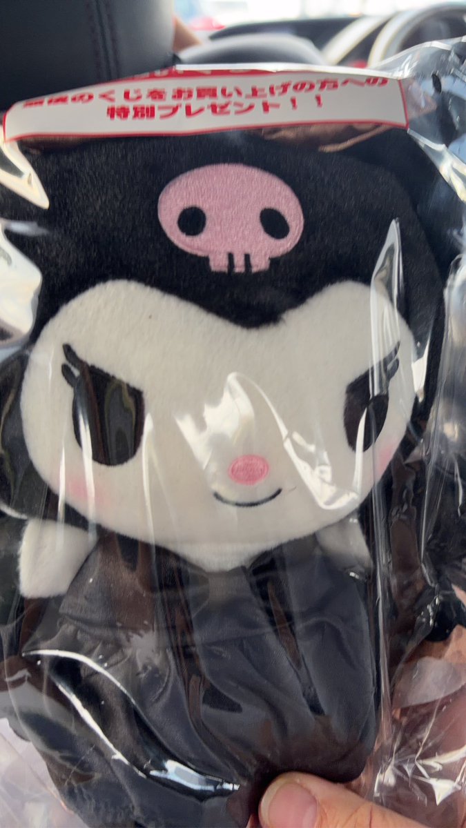 kamiotohide's tweet photo. クロミくじやった。
残りの多くない店舗で、友達がやった後に２回。
マスコットとファイルケース。
上位あって後10回なら全部やろうと思っていたら、友達も毛布が欲しいと。
私はラストワンも欲しかったので、全部やるか先に友達がやって、友達が上位ひいたらやらないことに。
その結果😅 https://t.co/khiCDI8rAi