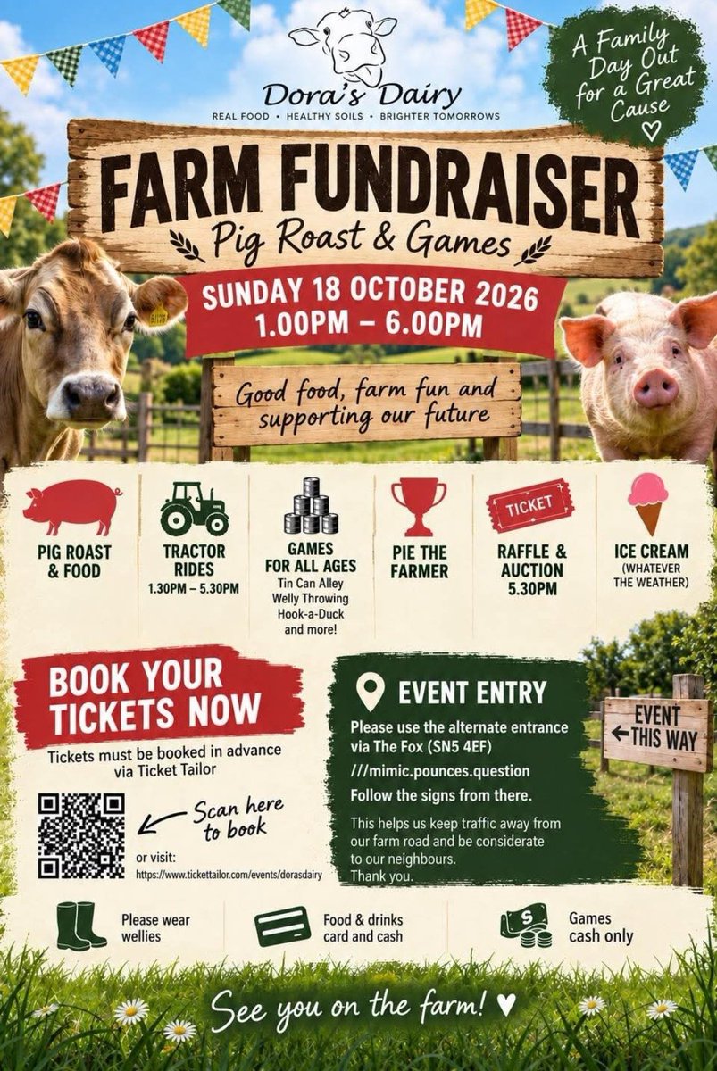 Dorasdairyraw1's tweet photo. Just over 2 weeks to go until our fundraiser! 🎉
This is all about bringing our community together and having a fantastic time along the way.
We’d love for you to join us - save the date, bring your friends and family, and come along! 🙌 #rawhealth #realfood #makemilkrawagain https://t.co/cnkdwsRGRI