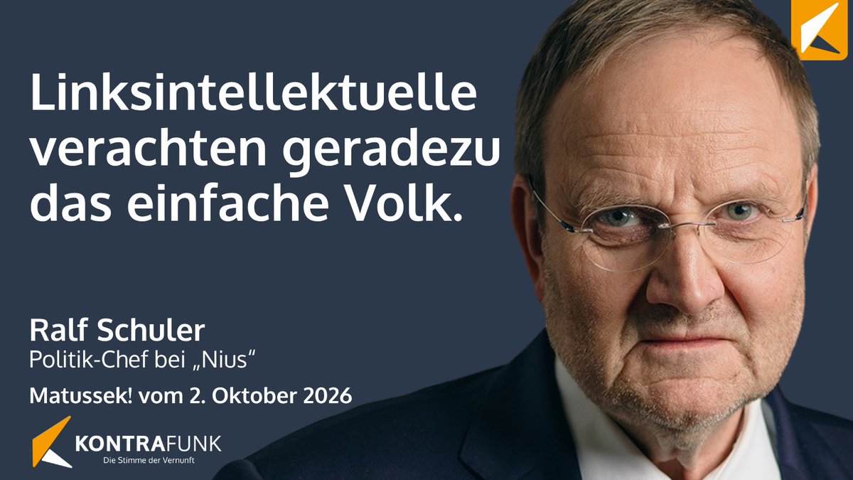 kontrafunk's tweet photo. Mit einem Trommelwirbel mischt „Nius“-Politikchef Ralf Schuler die Berliner Politbühne auf – mit seiner Sendung „Schuler! Fragen, was ist“, die mit einem solchen beginnt. 

@mmatussek spricht mit @drumheadberlin über Beats, Drums und Politik: https://t.co/Cs1j2LDccL https://t.co/UU0aj50EnH