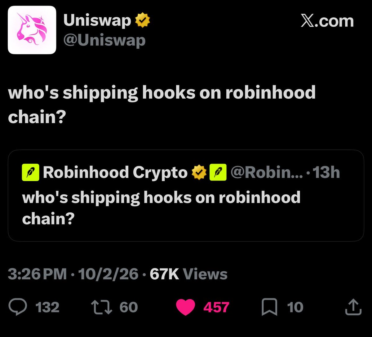 funnymoneycap's tweet photo. everyone is talking about hooks on robinhood chain.

@RobinhoodCrypto, @Uniswap, @JohannKerbrat.

now look at $FRONG. 🐸

one of the biggest memes on @TradePools, built on Uniswap v4.

every trade helps grow locked liquidity and funds buybacks and burns.

the biggest names are bringing attention to the technology, but most people still haven’t discovered $FRONG.

imagine what happens when more people start paying attention.

we’re still early.

not $FRONG, but early. 🐸