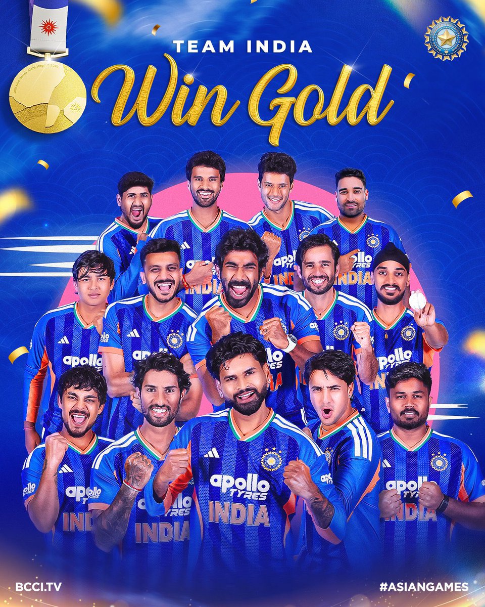 DrSJaishankar's tweet photo. Another Gold 🥇 for India as the #MenInBlue defeat Pakistan in the #AsianGames men’s cricket final at Aichi-Nagoya, Japan. https://t.co/lCSPirDeYF