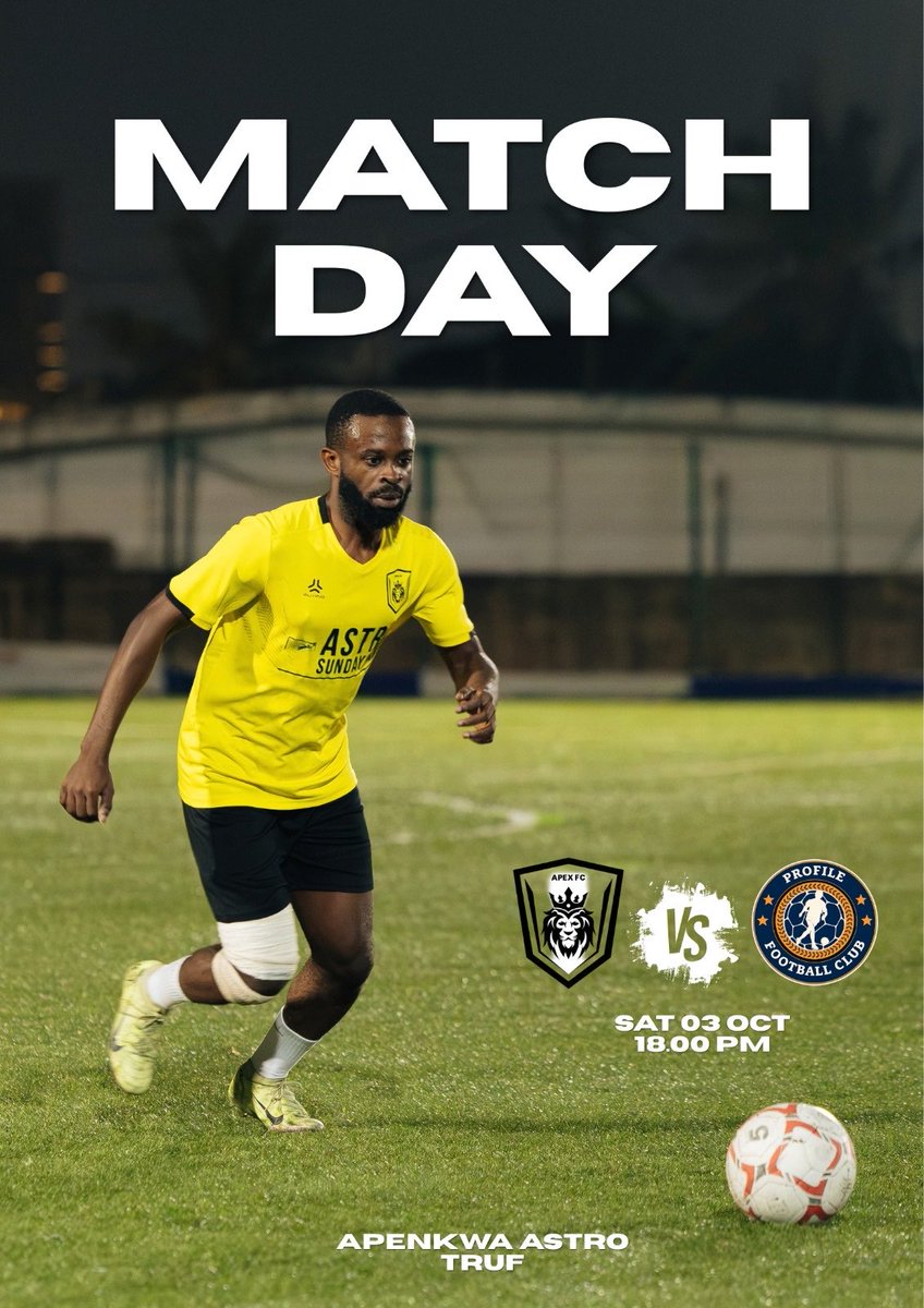 ApexFCGH's tweet photo. Matchday. Make it count. https://t.co/Nh6Xsib7Em
