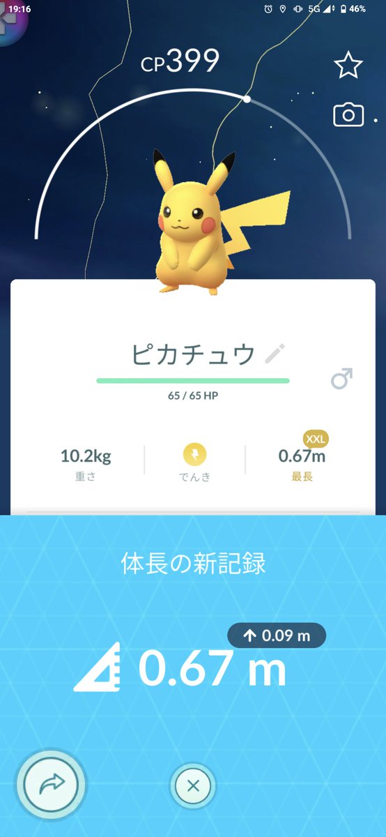 wise_man_guild's tweet photo. デカチュウ！ #ポケモンGO #でかい #ピカチュウ https://t.co/vaGIfJG006