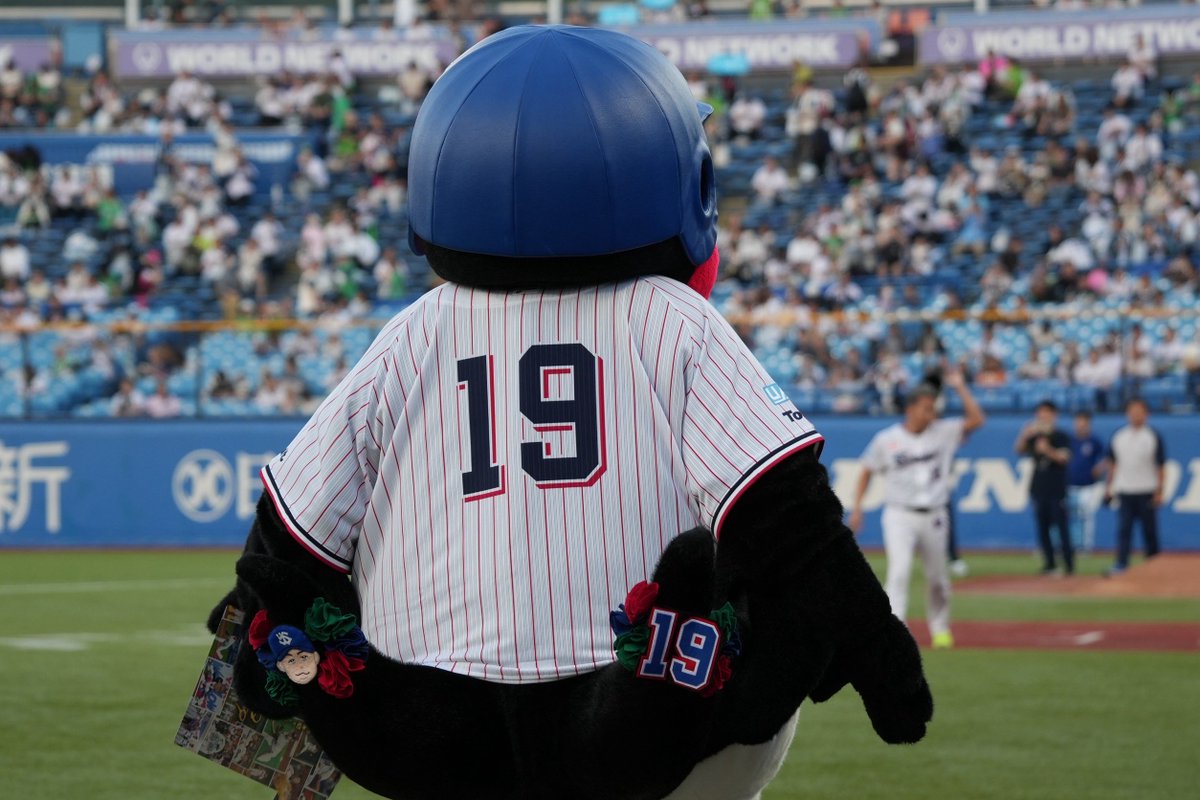 jingu_stadiumpr's tweet photo. 君のほかには 埋められない

#石川雅規 投手 #つば九郎 #swallows #神宮球場 https://t.co/eTJdyLh11I
