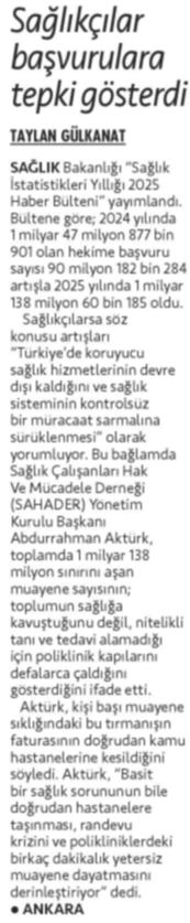 gulkanattaylan's tweet photo. Sağlıkçılar artan başvurulara tepkili: Kontrolsüz bir sarmal

Hekime başvuru 1 milyar 138 milyonu aştı. Türkiye’de koruyucu sağlık hizmetlerinin devre dışı kaldığını belirten sağlıkçılar, sistemin kontrolsüz bir başvuru sarmalına sürüklendiğini ifade etti.
@akturkq 
@SaHaDernegi https://t.co/0DnSAY8uyd