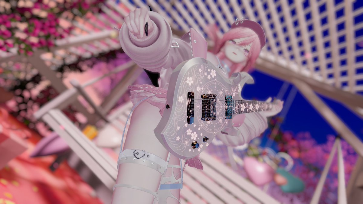 Seaasupara75909's tweet photo. かっこいいギターもいいけど、可愛いギターも……あります！
桜は他のマテリアルとガラリと雰囲気が変わり、ピンクと白のカラーリングになります🩷︎🤍
かわいい！

#PR #月冴工房 #EclipseResonance https://t.co/5w8dhITBz5