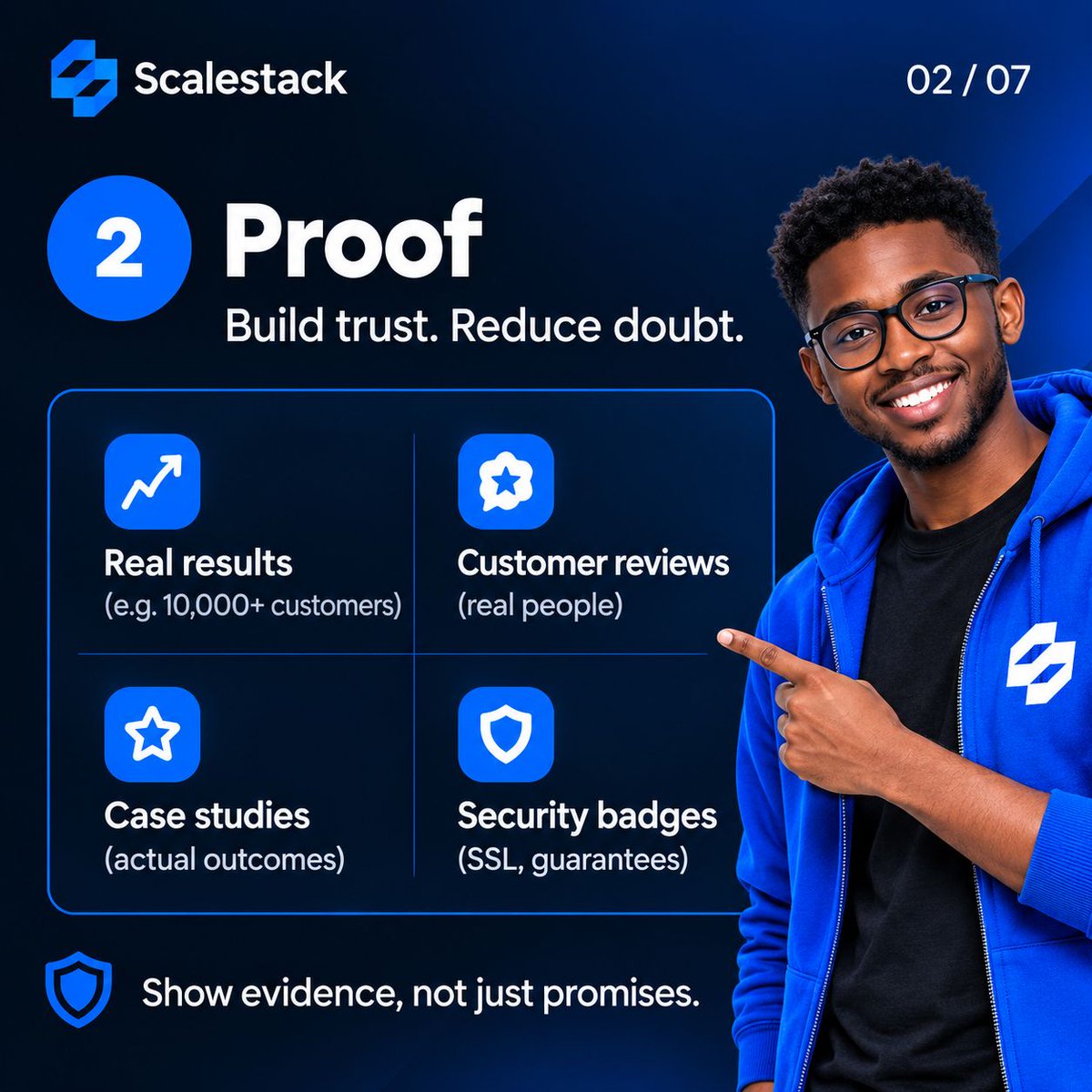 ScaleStack0's tweet photo. Your landing page has seconds to convert attention into action.
Audit these 7 key areas:
→ Headline → Proof → Offer → Friction → Mobile → CTA → Journey
Better landing pages. More customers. 🚀
#LandingPage #CRO #DigitalMarketing https://t.co/rIwbCYmph2