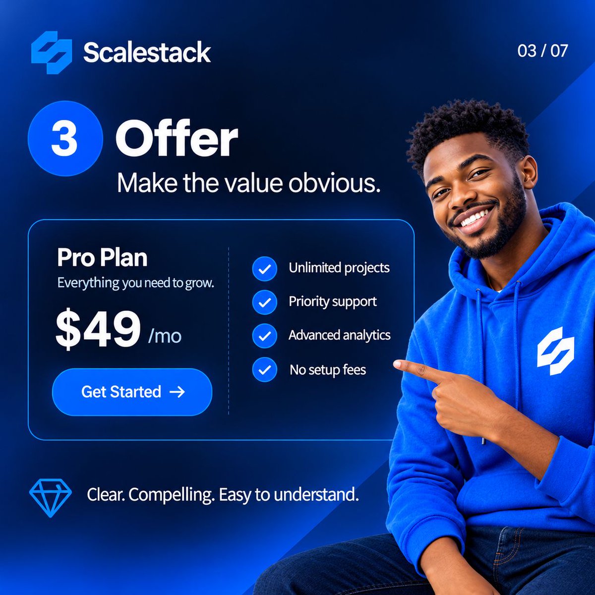 ScaleStack0's tweet photo. Your landing page has seconds to convert attention into action.
Audit these 7 key areas:
→ Headline → Proof → Offer → Friction → Mobile → CTA → Journey
Better landing pages. More customers. 🚀
#LandingPage #CRO #DigitalMarketing https://t.co/rIwbCYmph2