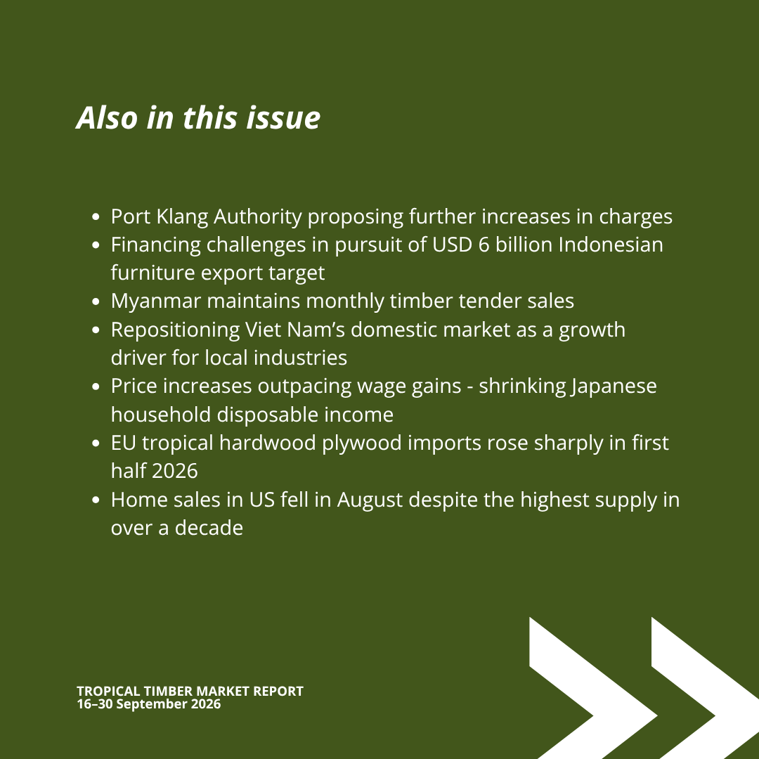 itto_sfm's tweet photo. 📊 New Issue: Tropical Timber Market Report (16–30 September)

🇮🇩 @kemenhut_ri and @FAO have launched a ‘Monitoring and Enhancement of Remote Sensing for National Forest Inventory’ project to modernise Indonesia’s forest monitoring system.

🔗 Read more: https://t.co/dG2mld41N1 https://t.co/f8XdCs3vzu