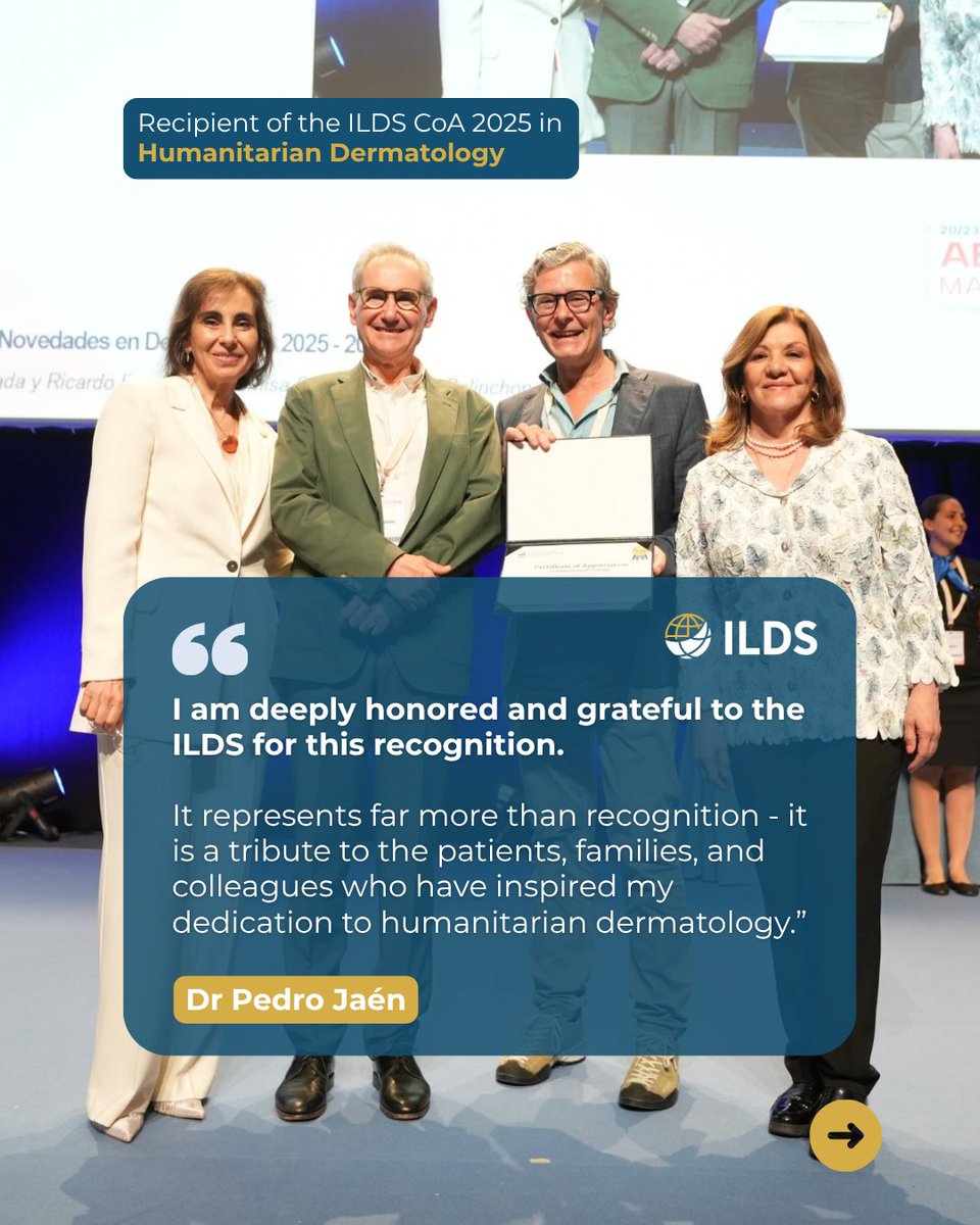 ILDSDerm's tweet photo. 🌍 Recently presented with an ILDS Certificate of Appreciation, three recipients reflect on what this recognition means to them and the communities they serve.

Nominations for the 2027 ILDS Certificate of Appreciation are now open - Deadline: 31 October 2026, 23:59 GMT https://t.co/mwpfmt5Zbb