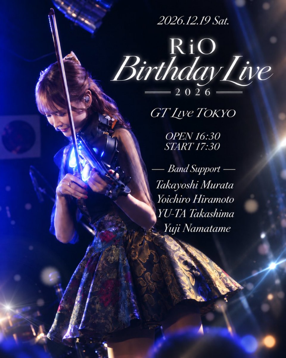 violin_rio's tweet photo. 12/19Birthday live🎻

通常チケットの先着販売受付スタートしました📣✨

🔗https://t.co/AHZxCHxIBZ https://t.co/dVnCpFfVWS