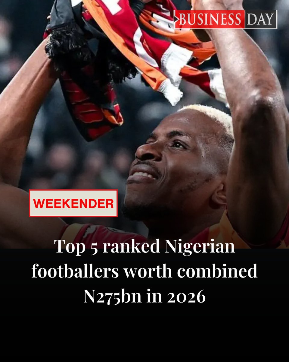 BusinessDayNg's tweet photo. Despite the Super Eagles’ disappointment at missing out on back-to-back FIFA World Cup qualifications, Nigerian footballers continue to command significant market values across Europe’s top domestic leagues...

https://t.co/adlmlzvVjC https://t.co/QwzY3OONcS