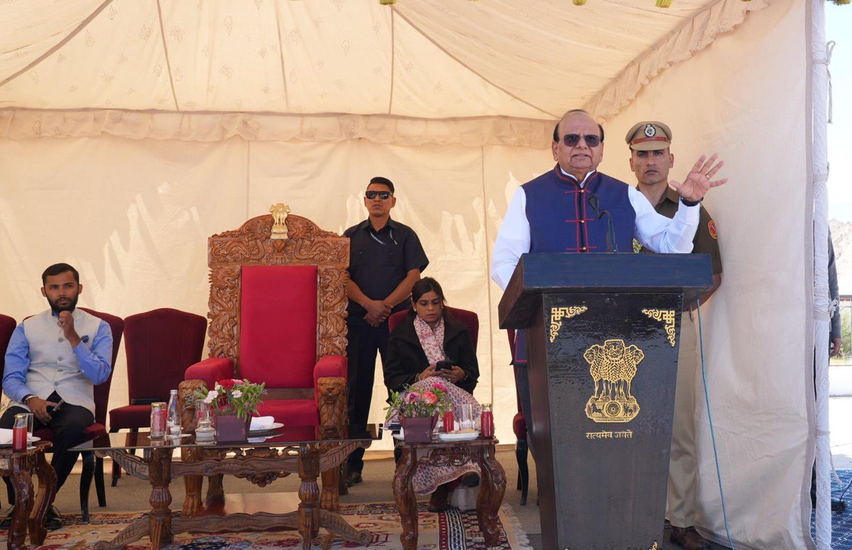 lg_ladakh's tweet photo. Today, in a first-of-its-kind initiative to strengthen participatory governance in Ladakh, I had the privilege of hosting nearly 200 Nambardars (village heads) at Lok Niwas, and had an engaging conversation regarding key developmental needs in villages. 

The Nambardars brought up pressing developmental issues, particularly the acute water crisis in several villages, which I have assured them, will be addressed on top priority. 

It was also encouraging to receive gratitude from the All Ladakh Goba Association for our recent decision to enhance their monthly emoluments from Rs 1500 to Rs 5000, the first hike since 2016.

These grassroots leaders serve as the vital bridge between the Administration and our citizens. Their first-hand insights and valuable suggestions have been instrumental in successfully implementing projects like Him Sarovar, rock check dams, and reversing land degradation.

We remain committed to holding such interactions in the future to ensure a responsive, people-centric, and inclusive administration.