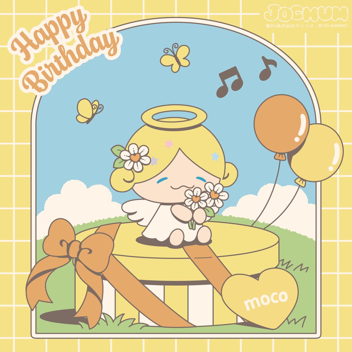 jo1xsanrio's tweet photo. ［🎂］#HAPPYmocoDAY

👼「お誕生日、みんながお祝いしてくれてはぴねしゅ〜
みんなにもっと幸せをとどけられる年にしたいもこ♪」

#JOCHUM #CHUMILY 
#HAPPYBIRTHDAY #もこ https://t.co/IrWUUBNHEH