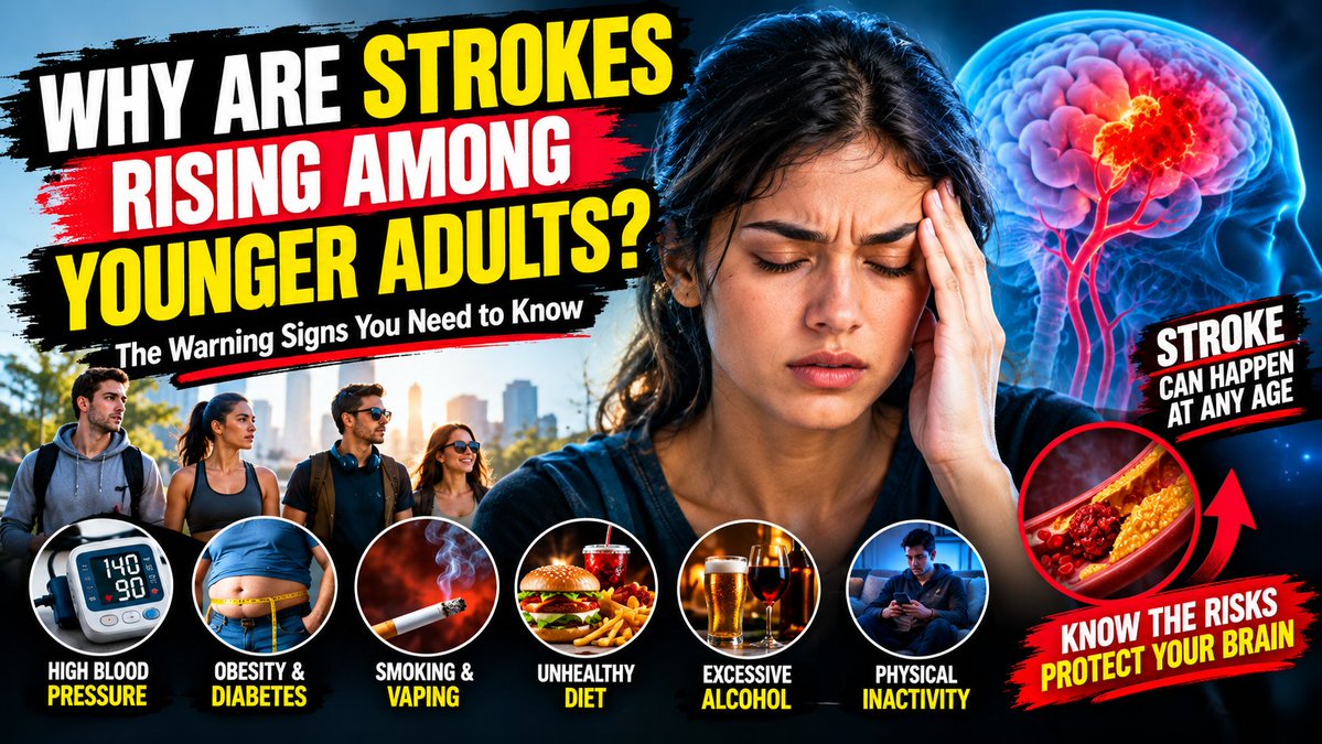 MdAkter12394103's tweet photo. Why Are Strokes Rising Among Younger Adults? The Warning Signs You Need to Know #Stroke #YoungAdults #StrokeAwareness #BrainHealth #HealthNews #MedicalScience #StrokeRisk #HighBloodPressure #Diabetes #HealthyLifestyle #StrokeSymptoms
Watch now👉https://t.co/iM4WDdE3pw https://t.co/qggBXhO68B