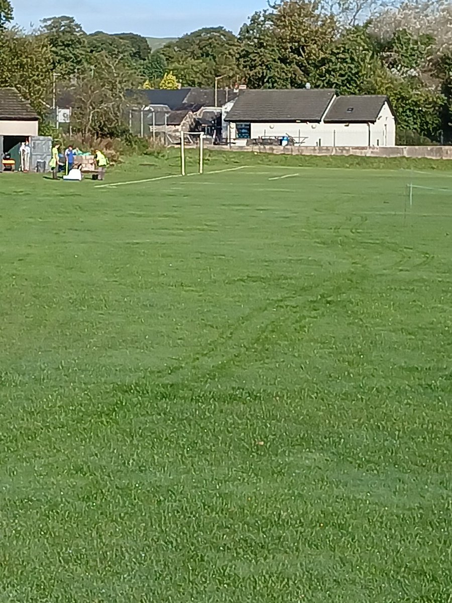 UlvRangers2017's tweet photo. Reserves at home today vs @VtownFCofficial 
Robot just finishing off the lines and the sun is out too @FurnessPL 2pm Kick Off https://t.co/Qa3pdnhaBU