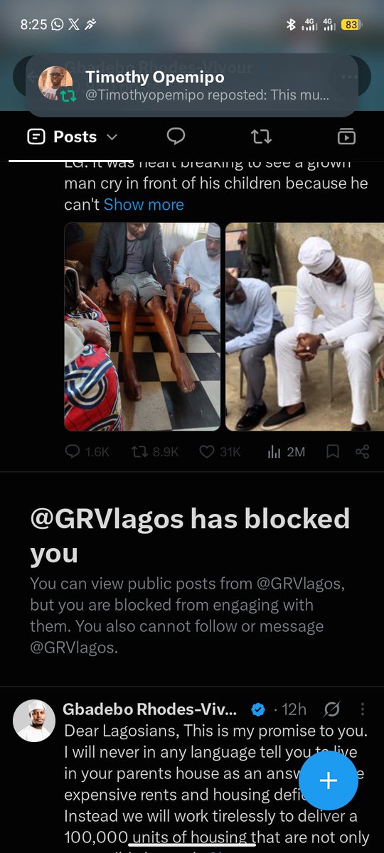 Sistaliano's tweet photo. If you are Yoruba and GRV @GRVlagos has blocked you, screenshot it and post it here. Let’s expose what appears to be his hostility toward Yoruba people.

He wants to govern a Yoruba state, yet he has blocked Yoruba people left, right and centre.

He has blocked me too. 👇 https://t.co/gFhKPgIDuY