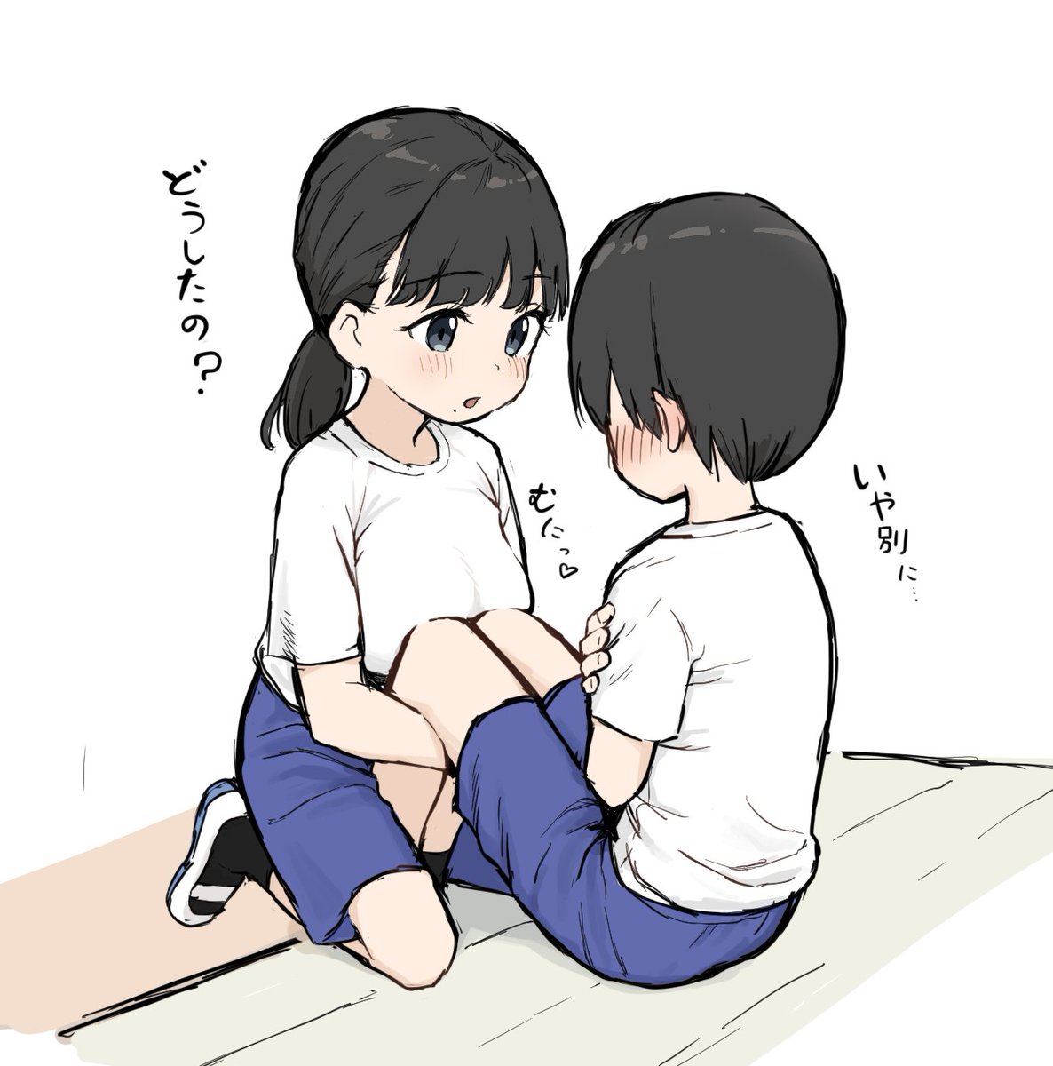 kotomica_r's tweet photo. 体力テストでペアになった女子と上体起こし https://t.co/zh84xH6Z2e