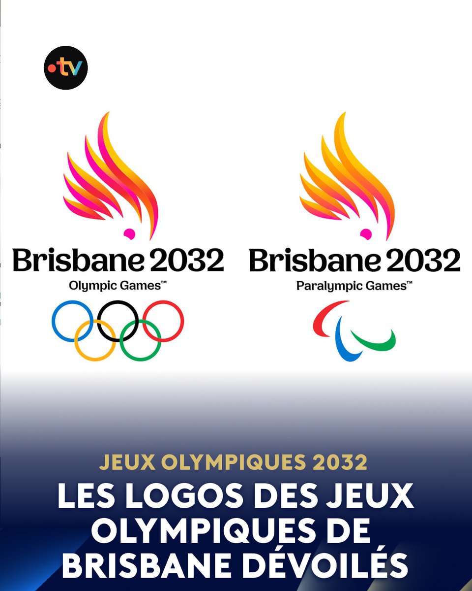 francetvsport's tweet photo. 🇦🇺#Brisbane2032 | ✨ On connaît les logos pour les Jeux olympiques et paralympiques de Brisbane 2032 ! Dévoilés progressivement sur les réseaux sociaux de l’événement, les deux logos ont été annoncés dans la nuit. Selon l’organisation, le logo représente un cacatoès ! https://t.co/qB248j3VcT
