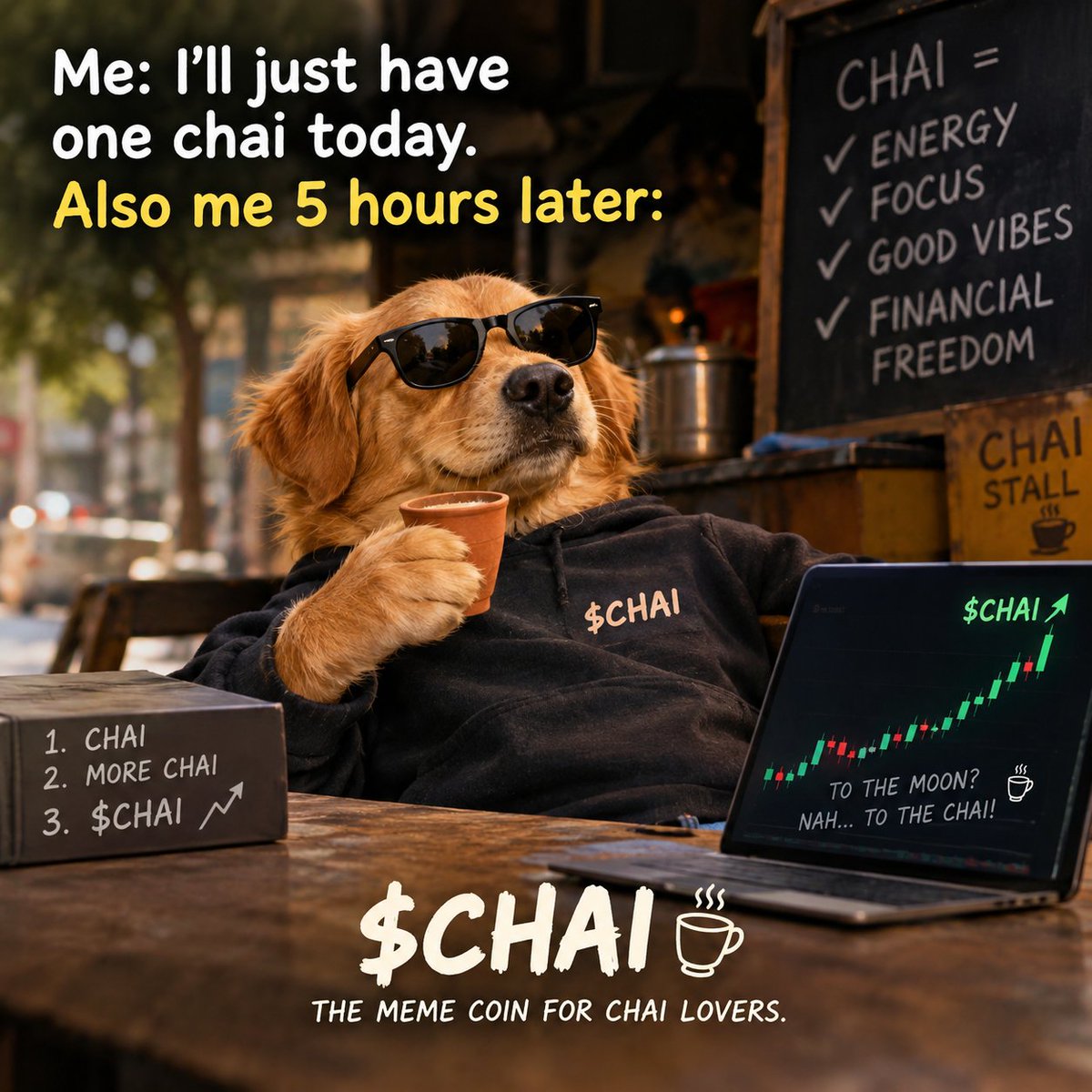 GetChaiBreak's tweet photo. Market red or green, $CHAI keeps the vibes high and the community strong. Grab your cup before the next leg up! ☕🔥

📈 CA: FQbYYa18ghtxBRLan4J64M6Bo8FpGGsZPCiAcc45pump

#Solana #PumpFun #ChaiBreak #SolanaMeme $CHAI https://t.co/XQnL6JF9xW