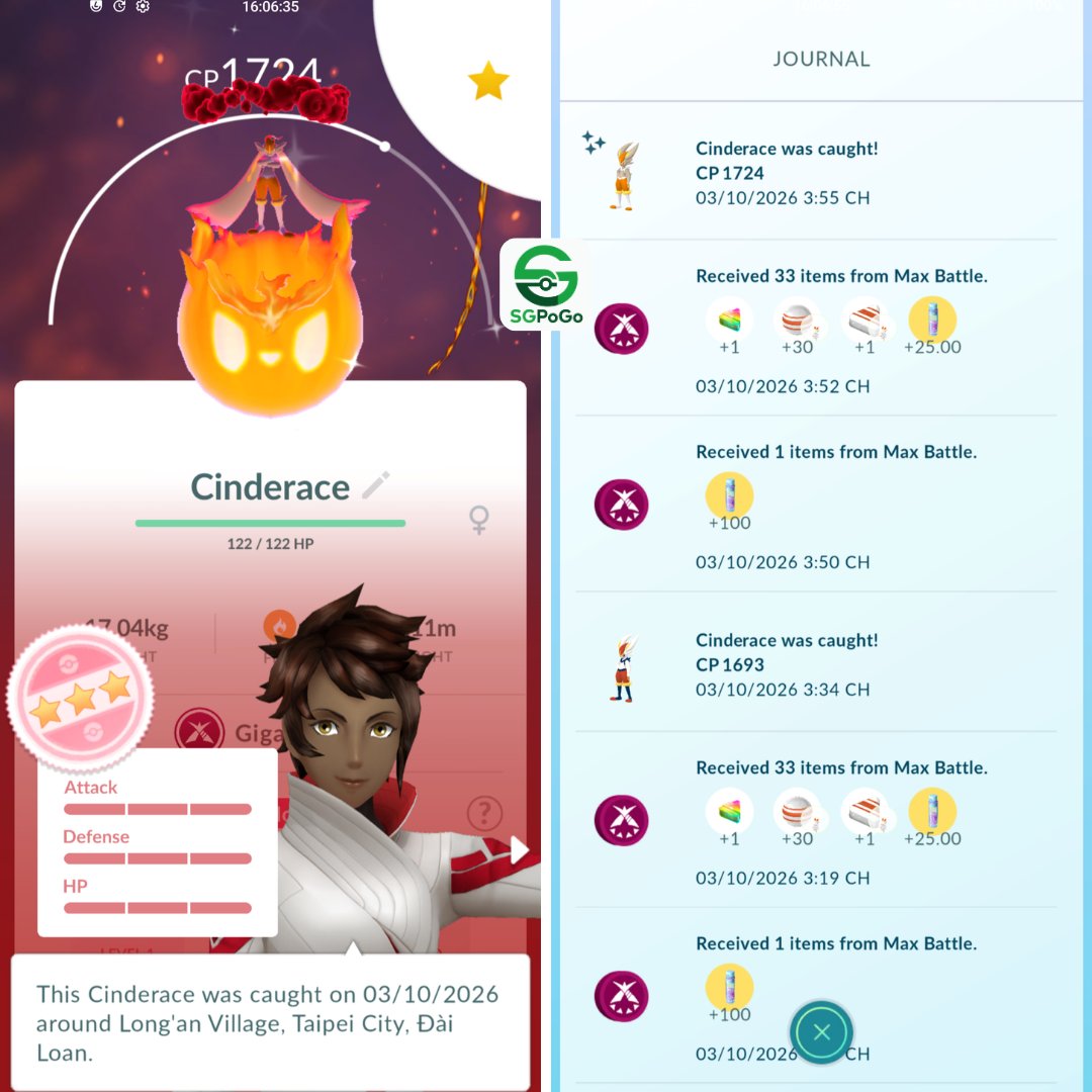 Saugaopogo_156's tweet photo. Only two Max Battles in and Shundo
#PokemonGo #SGPoGo #GigantamaxCinderace https://t.co/ISxIgWq1gy