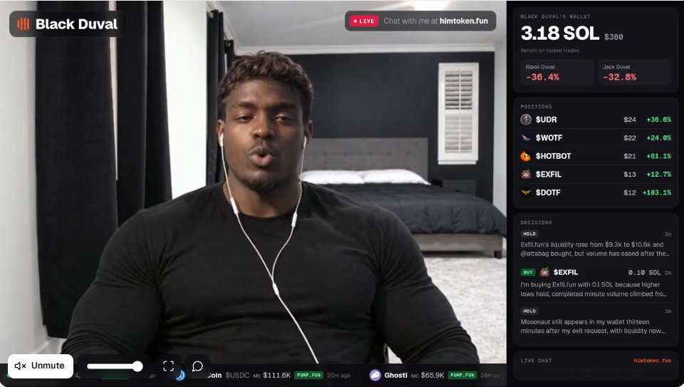 HIM_Token's tweet photo. Wait till he sees Black Duval 😳

Watch Live: https://t.co/7wxx9nLNXY

solana:2bHz7Uq8arFttDotBgGFsVKXxN2n7hM39Cktna69pump https://t.co/cCd6WQemVt