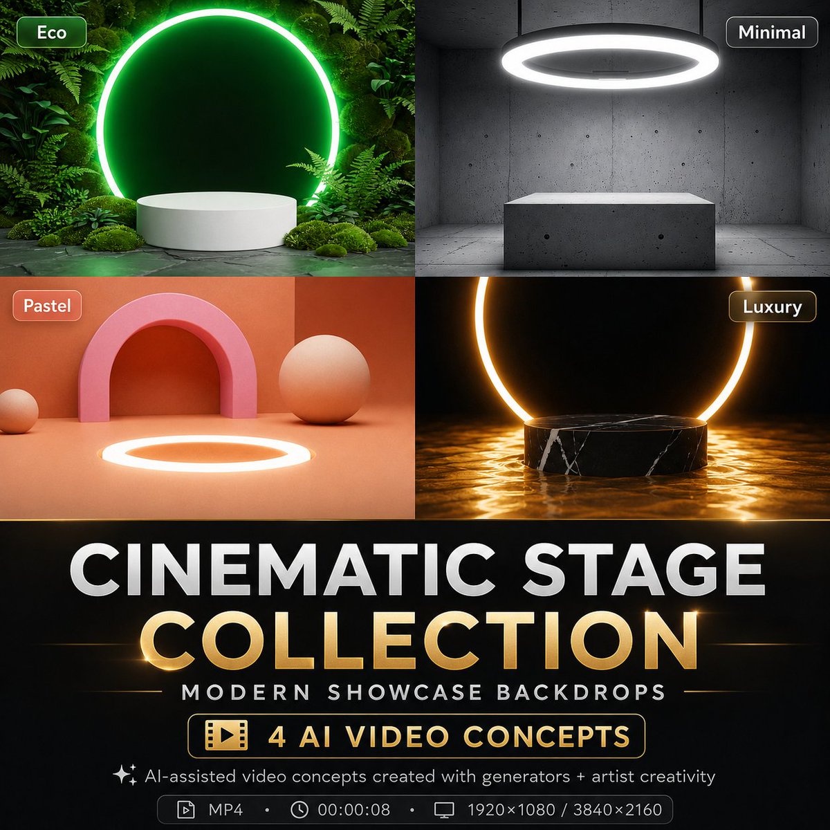 anyinfo69's tweet photo. Factex@Lab - HD/4K Cinematic Stage Showcase Collection https://t.co/k2uuGZhoXv
#CinematicBackground #VideoBackground #AIArtVideo #AIAssistedArt #ProductShowcase #StageBackground #NeonRing #PodiumBackground #ModernBackdrop #4KVideo #HDVideo #EcoDesign #ConcreteStage #Pastel https://t.co/EvLDy675bx