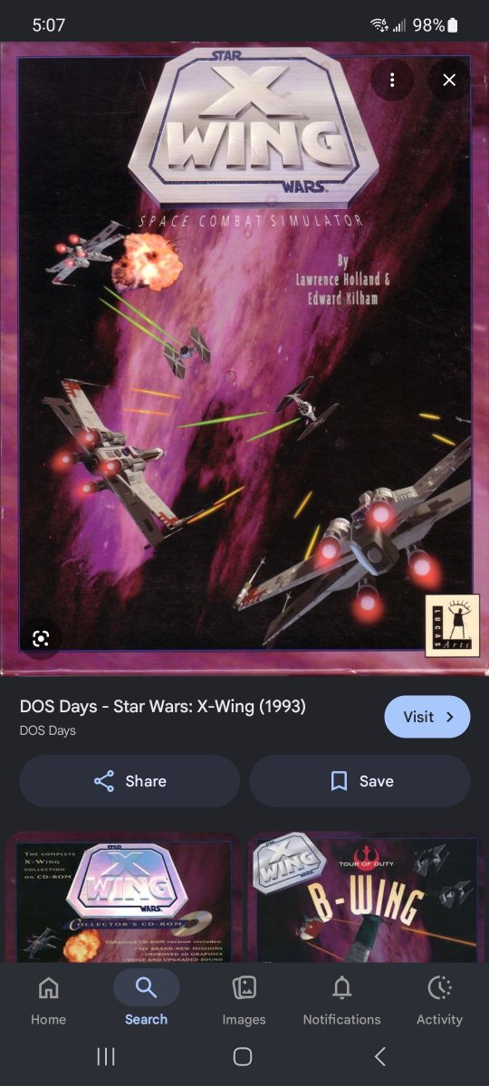 NdarylNick's tweet photo. @takeme2hobbiton Dec 1993 is I bought my first pc so I could play the release of X-Wing on floppy disk. https://t.co/bunn365dO8