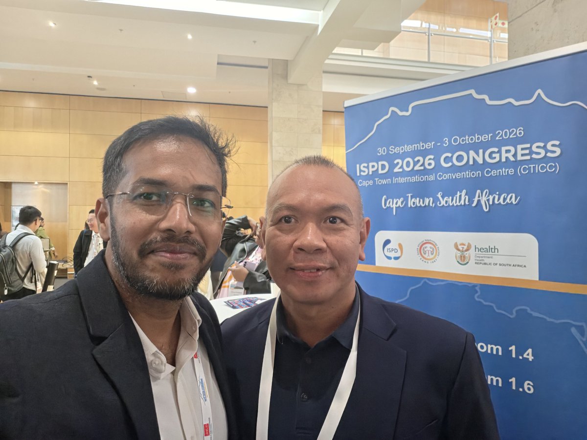 medinaveenkuma5's tweet photo. Grateful to ISPD for the travel grant that made my participation in ISPD 2026 possible. 

Proud to present two posters and truly enjoyed an amazing experience in Cape Town. 🙏🌍

Thank you to my teachers, colleagues and patients for their support.

@ISPDCongress, @ISPD1, https://t.co/QLEJDba9nw