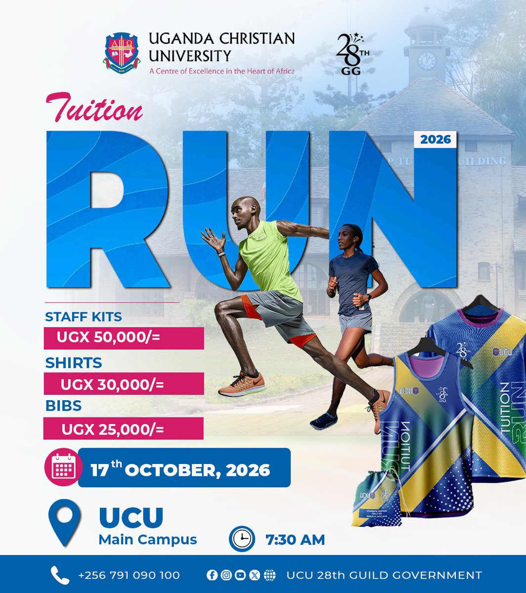 theucuguild's tweet photo. It’s a beautiful weekend! 

Here’s a simple reminder: come 17th October, we’re running for a cause. 🏃‍♀️🏃‍♂️

The Tuition Run is about helping a student struggling with tuition stay in class and keep pursuing their dreams.

Not a runner? That’s okay! You can still be part of the cause. Whatever you give can make a difference and help keep a student’s future on track. ❤️

Let’s run. Let’s give. Let’s keep a student in class.

#TuitionRun2026 #KeepingStudentsInClass #BuildingFutures