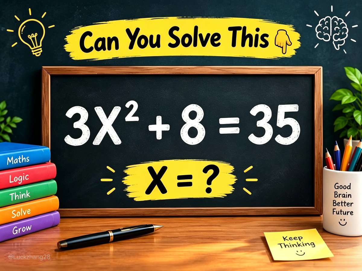 luckzhang28's tweet photo. Let’s find out who the math whiz is today ✨
#MathChallenge #MathQuiz  #ThinkFast https://t.co/7cIBidWFiR