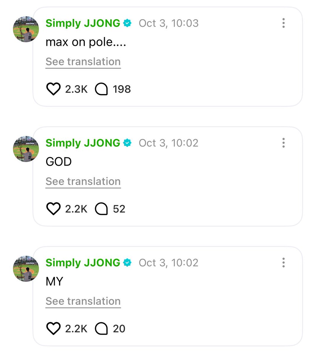 enhypenweverse's tweet photo. [ #제이's Reply ] 261003

OP: Hii Jay, have you seen the Malaysia qualy?
🏎️🏎️🏎️

🐈‍⬛: nooo
🐈‍⬛: I was doing a rehearsal🥲
🐈‍⬛: can someone tell me the results..?🥲
🐈‍⬛: O
🐈‍⬛: MY
🐈‍⬛: GOD
🐈‍⬛: max on pole....

@ENHYPEN_members @ENHYPEN #ENHYPEN #엔하이픈 #JAY https://t.co/bJTr1ZiJUV