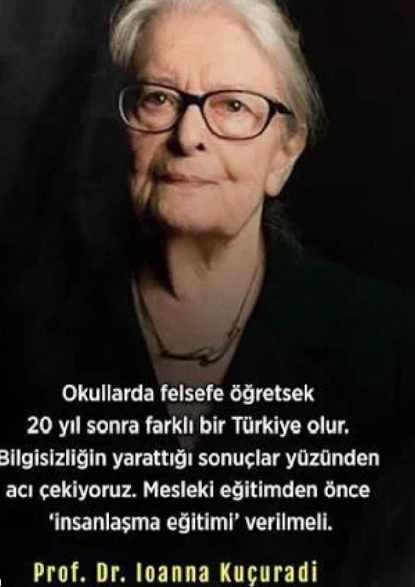 eceuner12's tweet photo. Mesleki eğitimden önce “insanlaşma eğitimi” keşke… Başımız sağ olsun. 🙏 #IoannaKuçuradi https://t.co/r8IuYbkOrE
