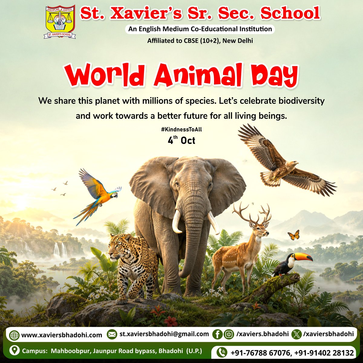 xaviersbhadohi's tweet photo. Animals are our companions, helpers, and wonderful teachers. Let’s treat them with kindness today and every day.
#BeKindToAnimals #AnimalCompanions #KindnessMatters #LoveAnimals #CareAndCompassion #AnimalFriends #RespectAnimals #CompassionInAction #CelebrateAnimals https://t.co/4fueqrmznr