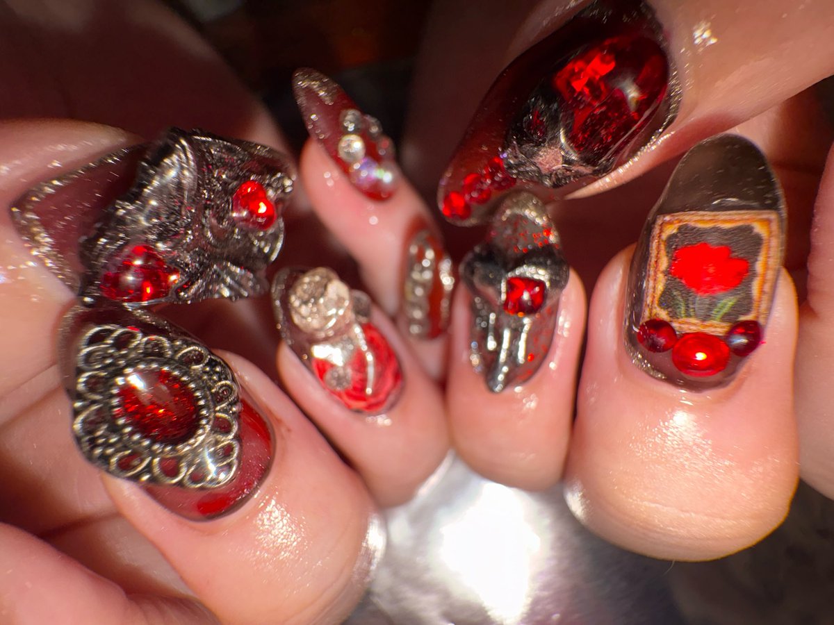 nen_nail's tweet photo. 🔴🔴🔴𝑰𝒏𝒔𝒑𝒊𝒓𝒂𝒕𝒊𝒐𝒏🔴🔴🔴

꧁  ꧂ご予約受付中꧁  ꧂
https://t.co/PC1Fs9u0yL

担当:ちねん

 #念ネイル https://t.co/olTD34FAWW